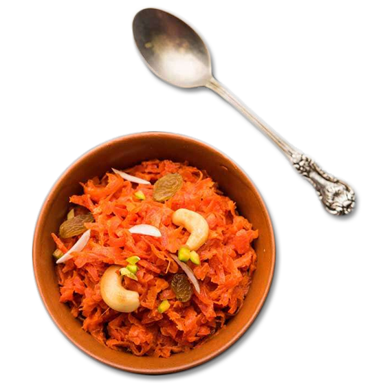 plate of carrot halwa